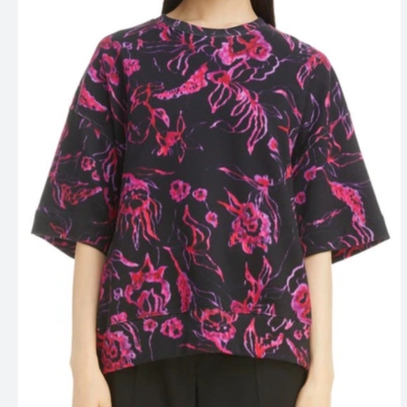 Dries Van Noten Hannette Fuchsia French Terry sweatshirt, L, PG1340 - Picture 1 of 6